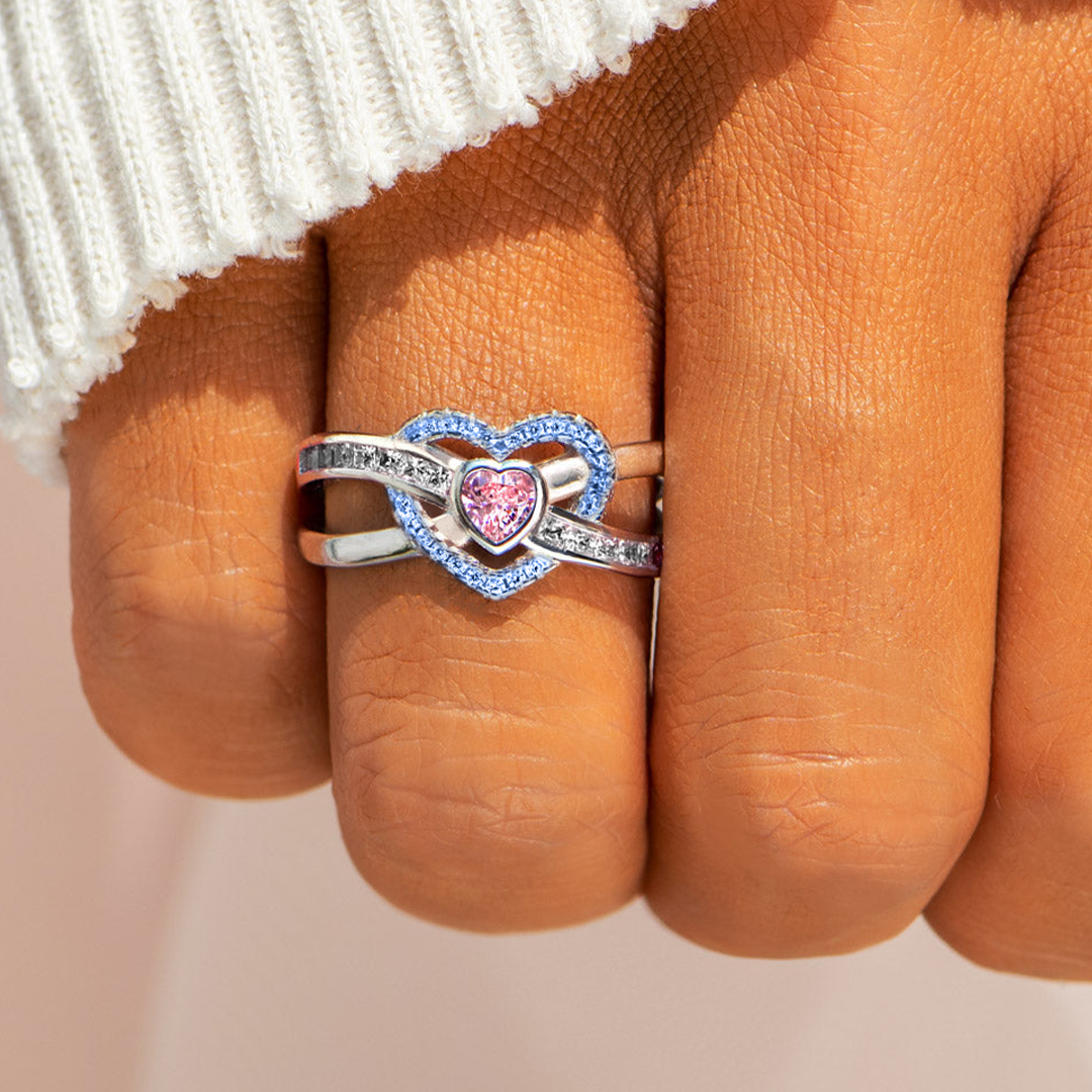 Infinite Blue Heart Ring | Stöd diabetes
