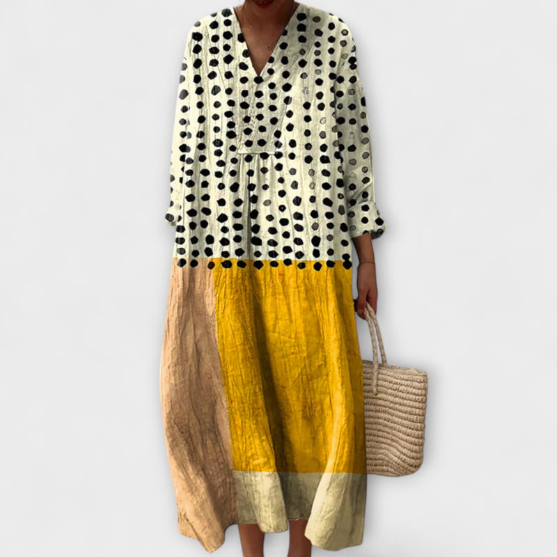 Frieda™ – Polkadotmönstrad klänning