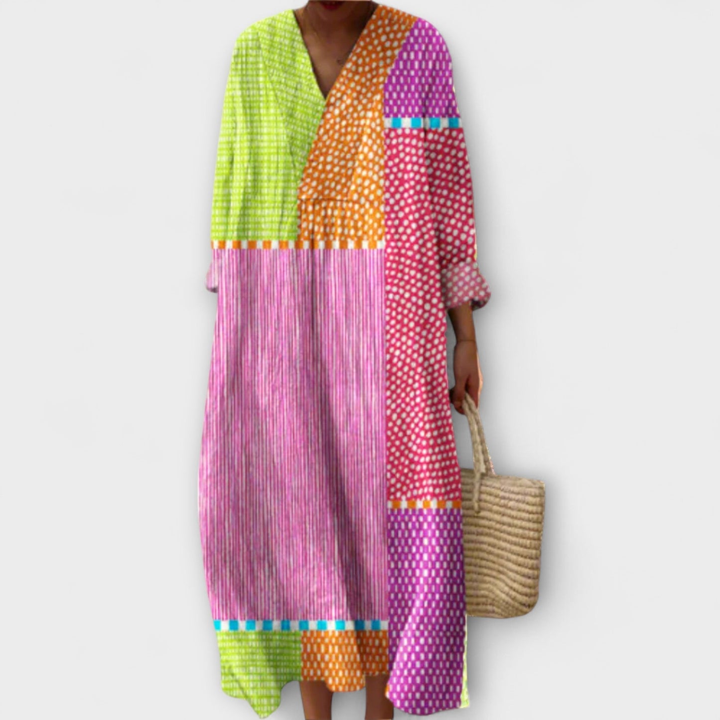 Mai™ - Snygg mångfärgad klänning
