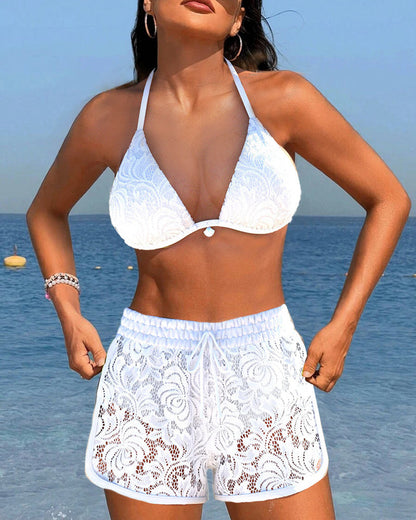 Mirela™ - Baddräktsset i Patterened Lace