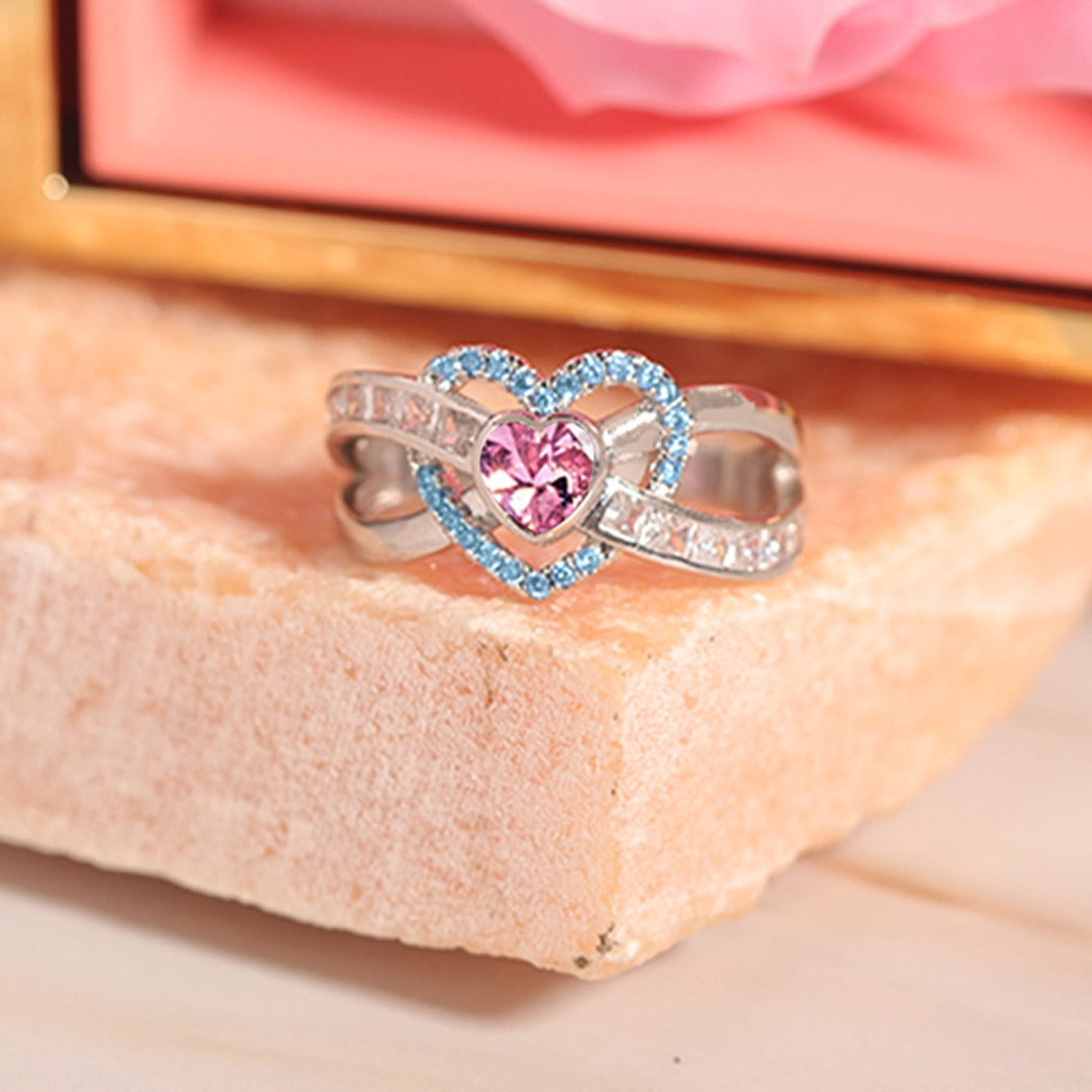 Infinite Blue Heart Ring | Stöd diabetes