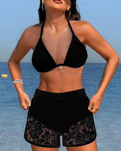Mirela™ - Baddräktsset i Patterened Lace