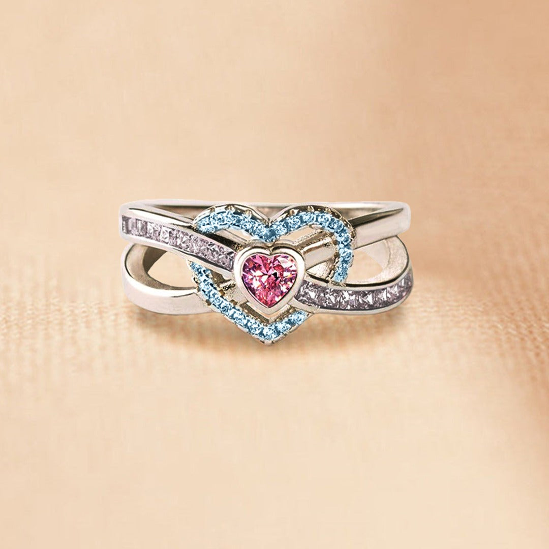 Infinite Blue Heart Ring | Stöd diabetes
