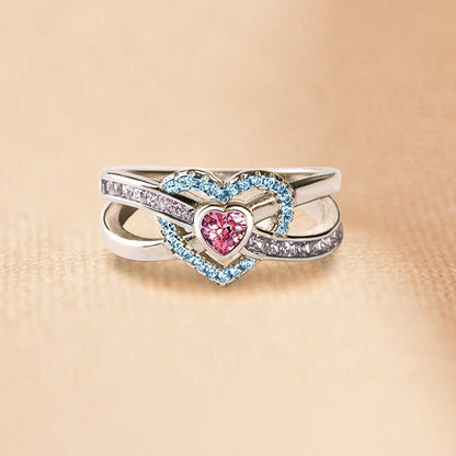 Infinite Blue Heart Ring | Stöd diabetes
