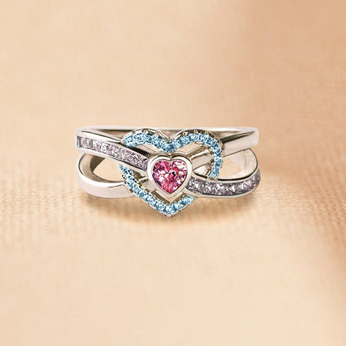 Infinite Blue Heart Ring | Stöd diabetes