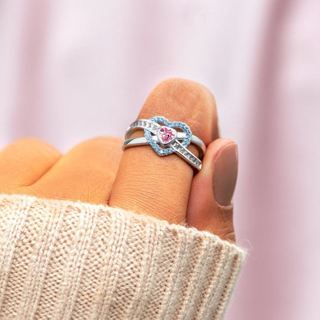 Infinite Blue Heart Ring | Stöd diabetes