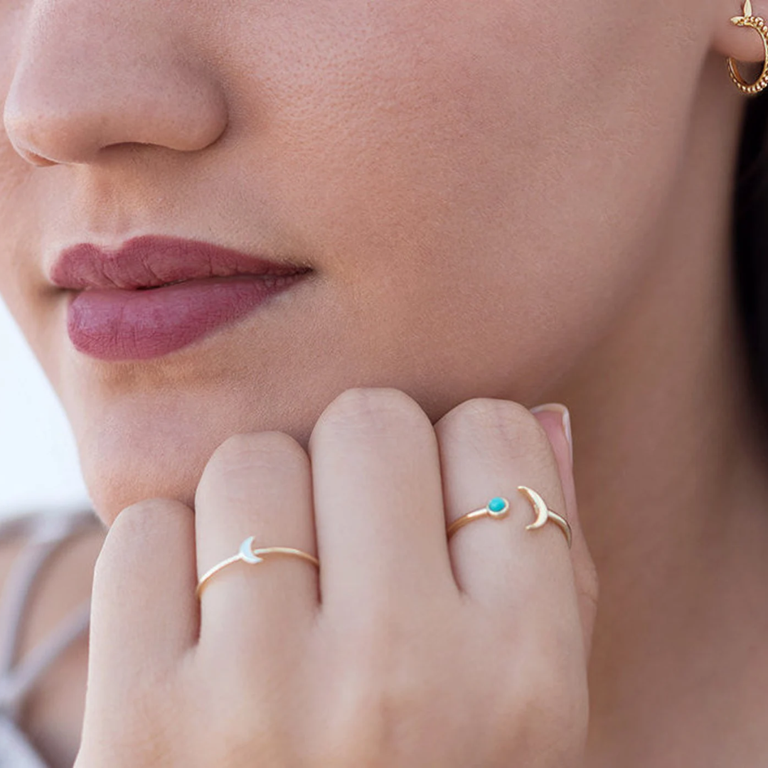 Moon & Turquoise Ring | Stöd diabetes