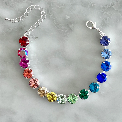 Rainbow Crystal Bracelet | Stöd Bröstcancer