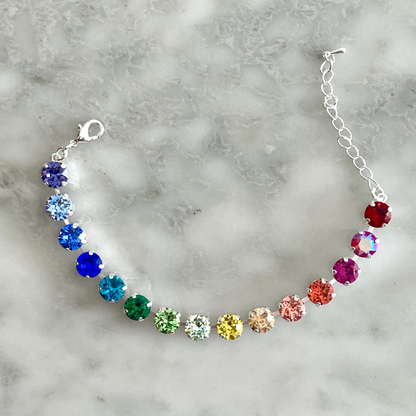 Rainbow Crystal Bracelet | Stöd Bröstcancer