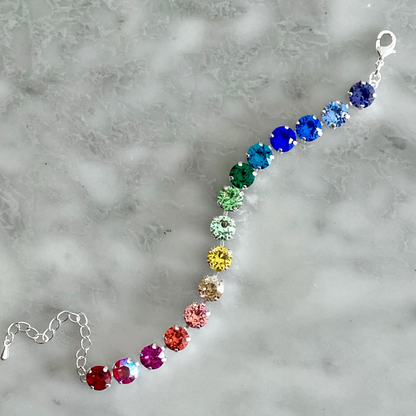 Rainbow Crystal Bracelet | Stöd Bröstcancer
