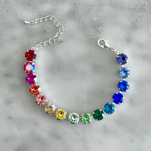 Rainbow Crystal Bracelet | Stöd Bröstcancer