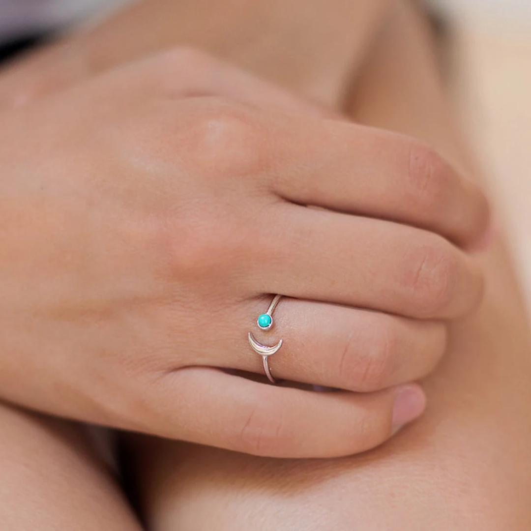 Moon & Turquoise Ring | Stöd diabetes