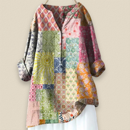 Elaria™ - Lång blus med blommönster