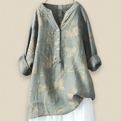 Elaria™ - Lång blus med blommönster