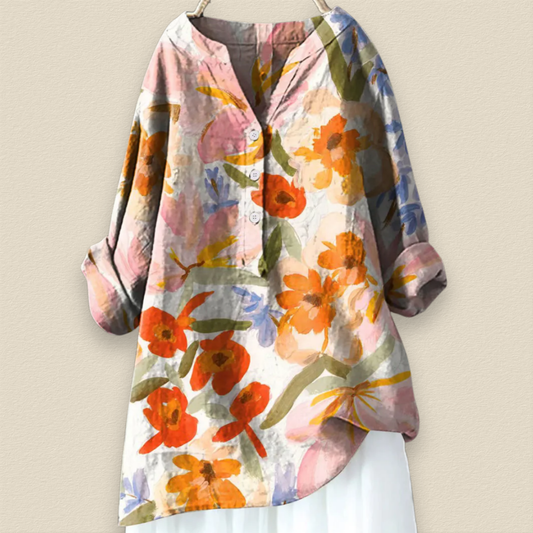 Elaria™ - Lång blus med blommönster