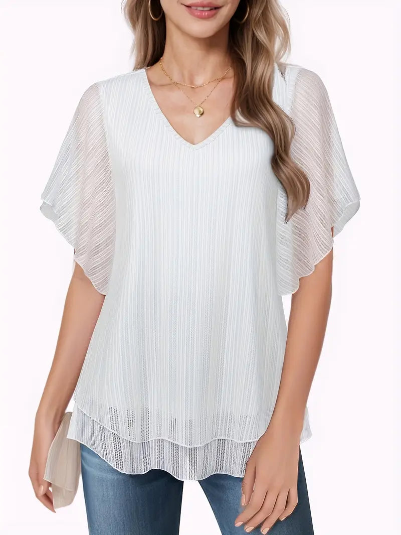 Mesh Floral Blouse | Stöd bröstcancer
