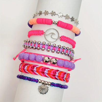 Stacked Rope Bracelets | Stöd bröstcancer