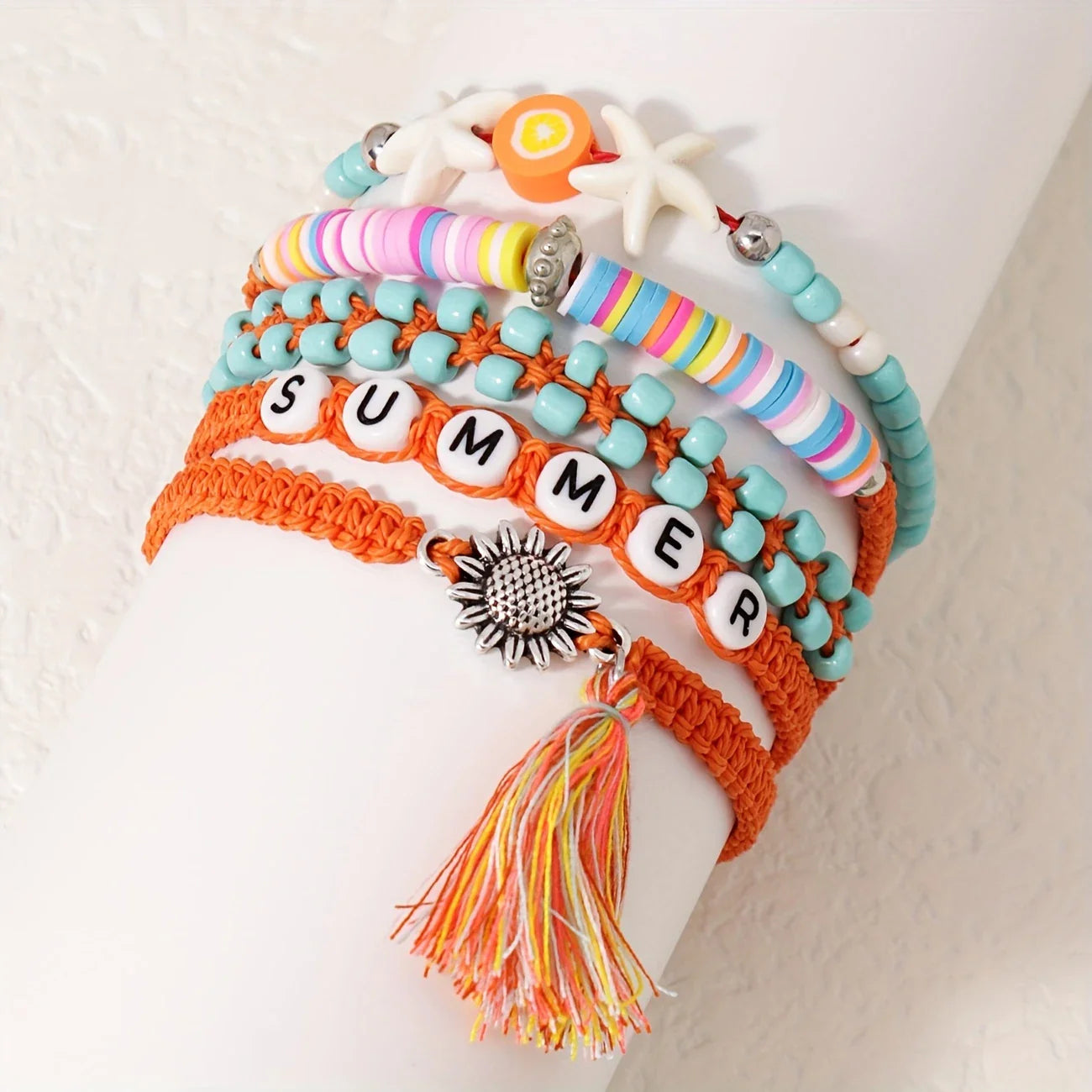 Multi-Charm Bracelet Set | Stöd bröstcancer