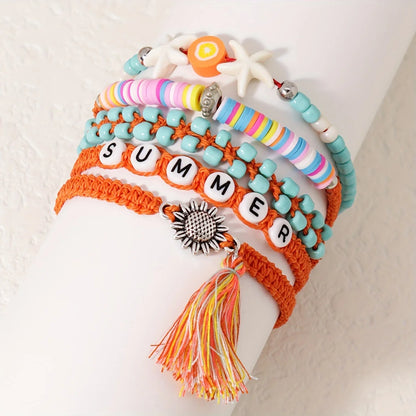 Multi-Charm Bracelet Set | Stöd bröstcancer