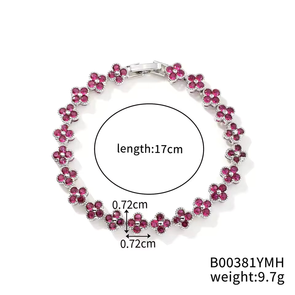 Multicolored Floral Bracelet | Stöd bröstcancer
