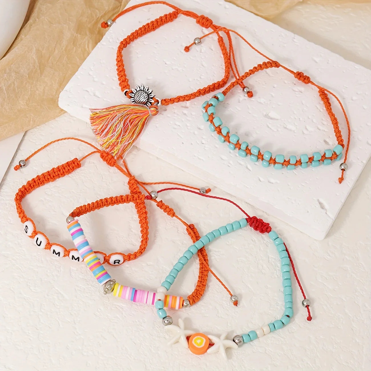 Multi-Charm Bracelet Set | Stöd bröstcancer