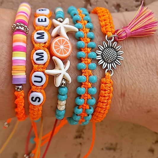 Multi-Charm Bracelet Set | Stöd bröstcancer