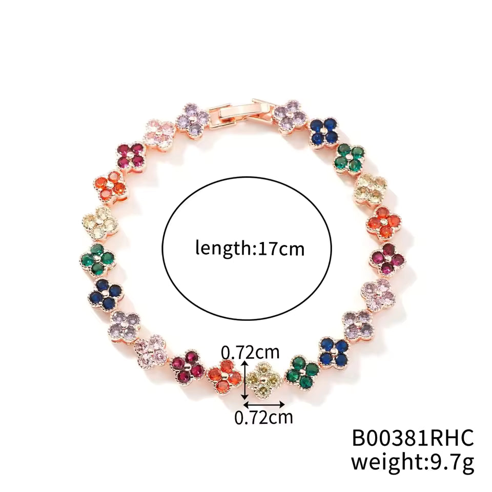 Multicolored Floral Bracelet | Stöd bröstcancer