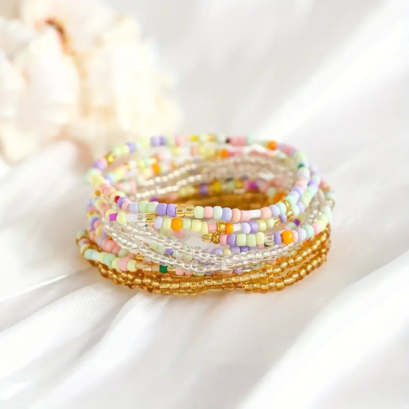 Pastel Colored Bracelet Set | Stöd bröstcancer