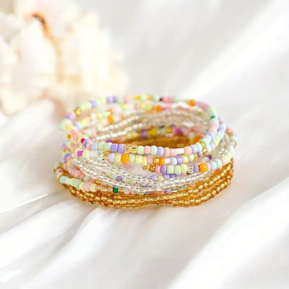 Pastel Colored Bracelet Set | Stöd bröstcancer