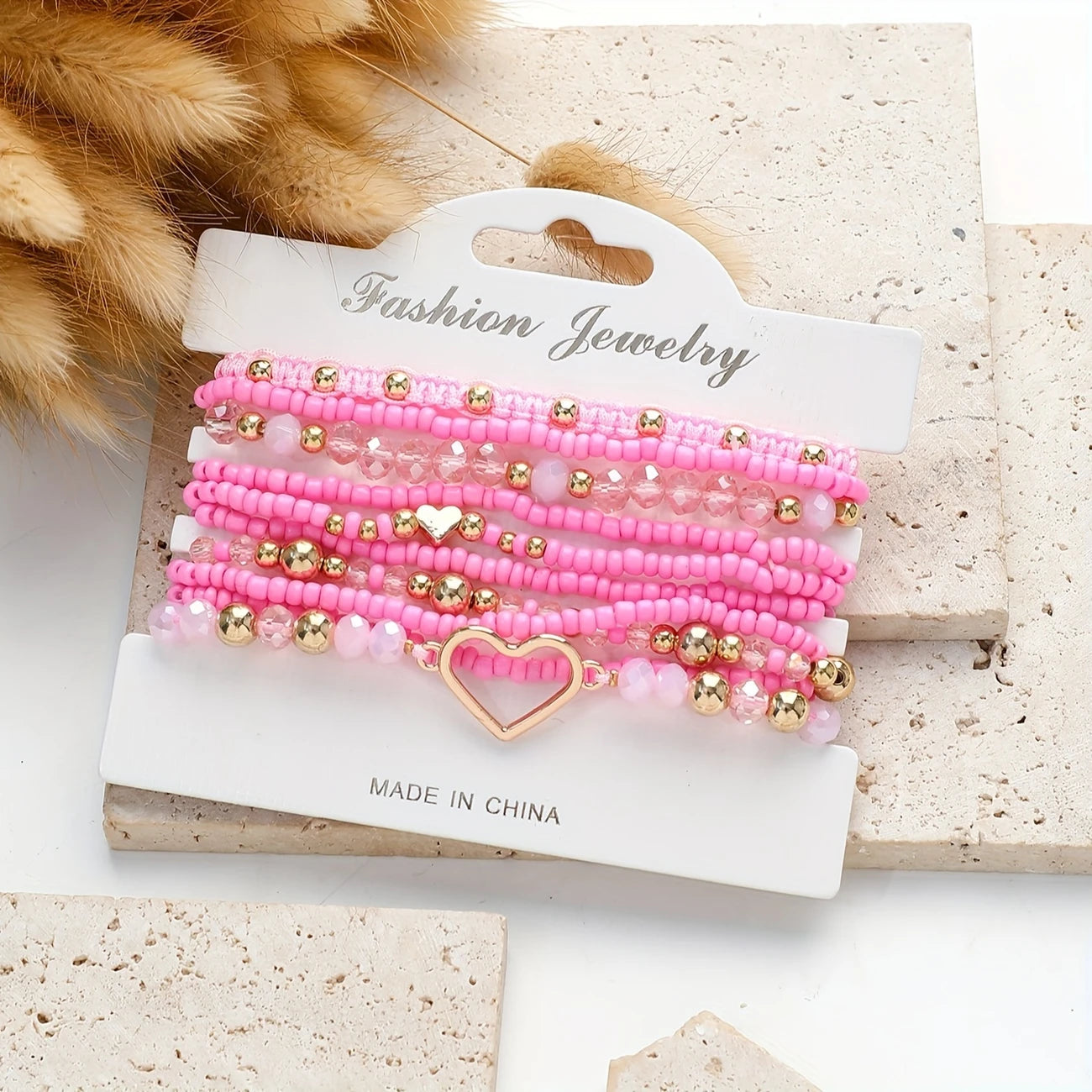 Sweetheart Bracelet Stacks | Stöd bröstcancer