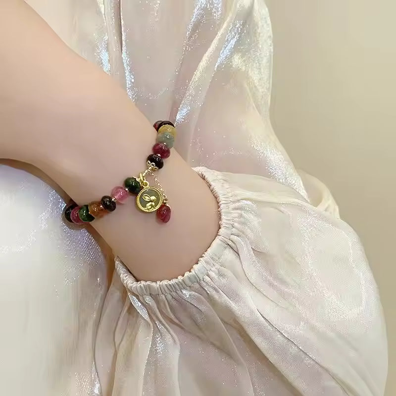 Colorful Tourmaline Bracelet | Stöd bröstcancer