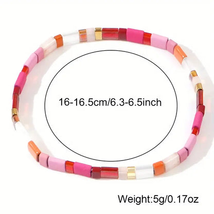 Colorful TILA Bead Bracelet | Stöd bröstcancer
