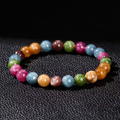 Colorful Round-beaded Bracelet | Stöd bröstcancer