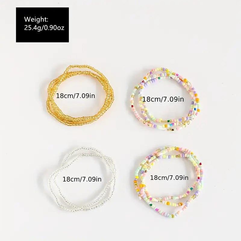 Pastel Colored Bracelet Set | Stöd bröstcancer