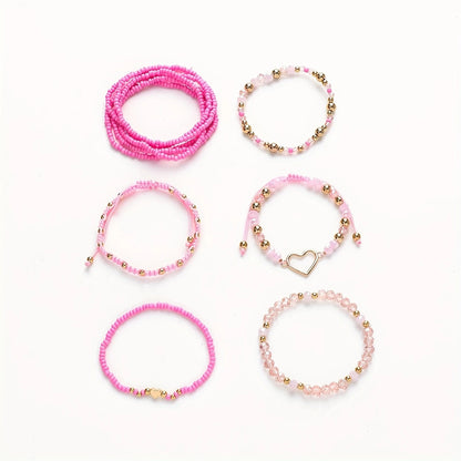 Sweetheart Bracelet Stacks | Stöd bröstcancer