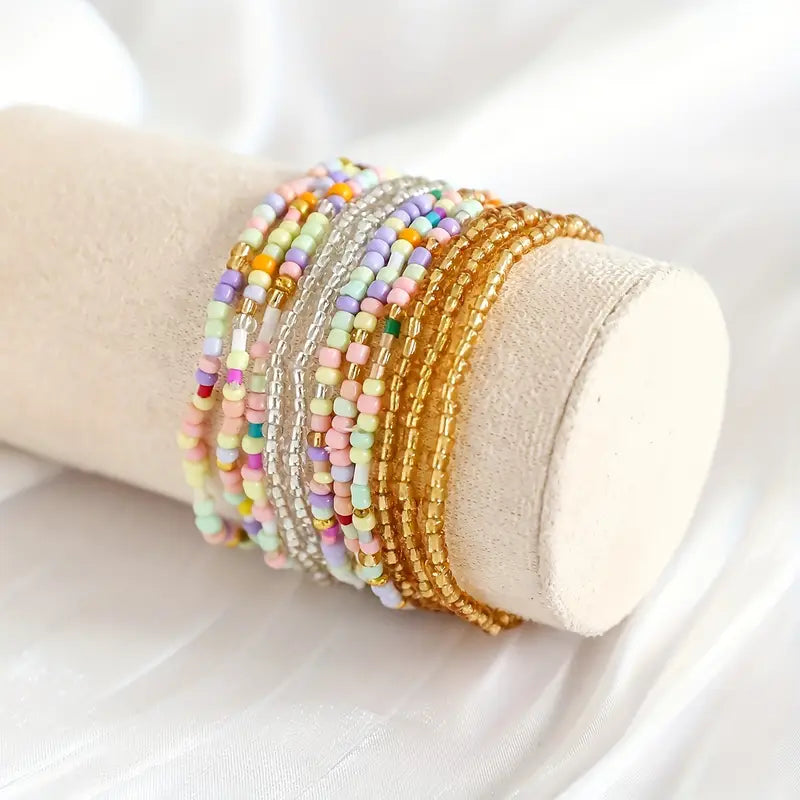 Pastel Colored Bracelet Set | Stöd bröstcancer