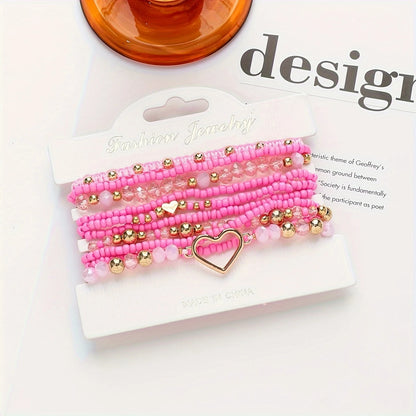 Sweetheart Bracelet Stacks | Stöd bröstcancer