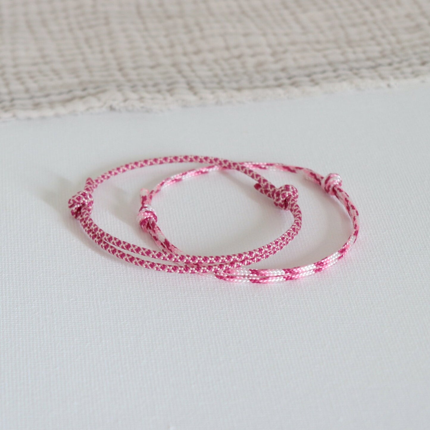 Pink Rope Bracelet | Stöd bröstcancer