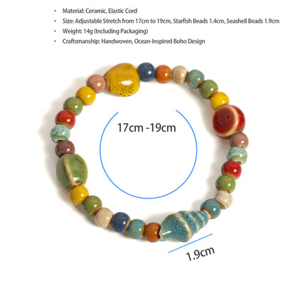 Colorful Seashell Bracelet | Stöd bröstcancer