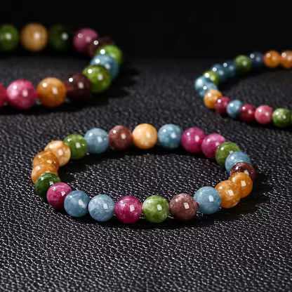 Colorful Round-beaded Bracelet | Stöd bröstcancer
