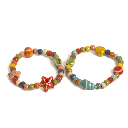 Colorful Seashell Bracelet | Stöd bröstcancer