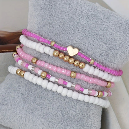 Beaded Bracelet Set | Stöd bröstcancer