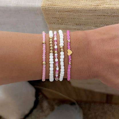 Beaded Bracelet Set | Stöd bröstcancer