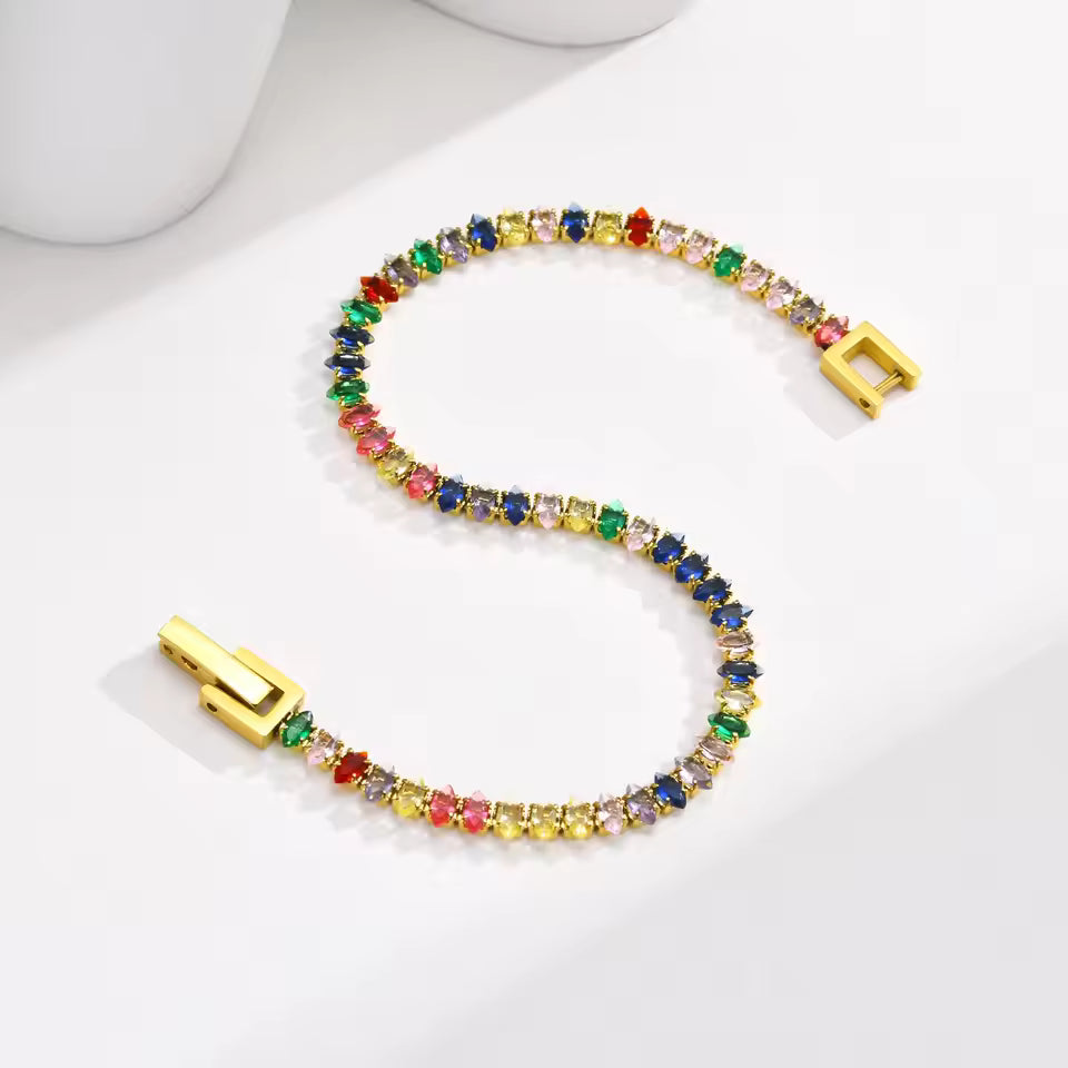Classy Rhinestoned Bracelet | Stöd bröstcancer