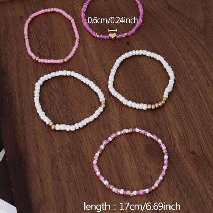 Beaded Bracelet Set | Stöd bröstcancer