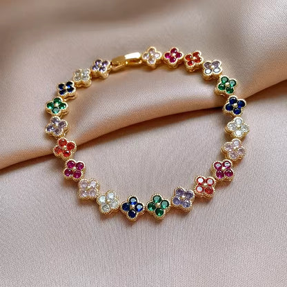 Multicolored Floral Bracelet | Stöd bröstcancer