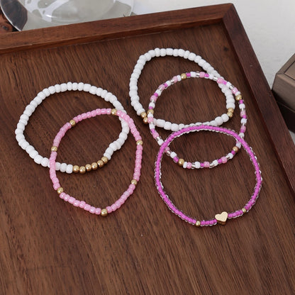 Beaded Bracelet Set | Stöd bröstcancer