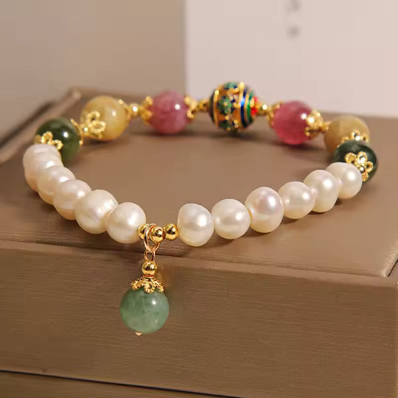 Luxury Pearl-Jade Bracelet | Stöd bröstcancer