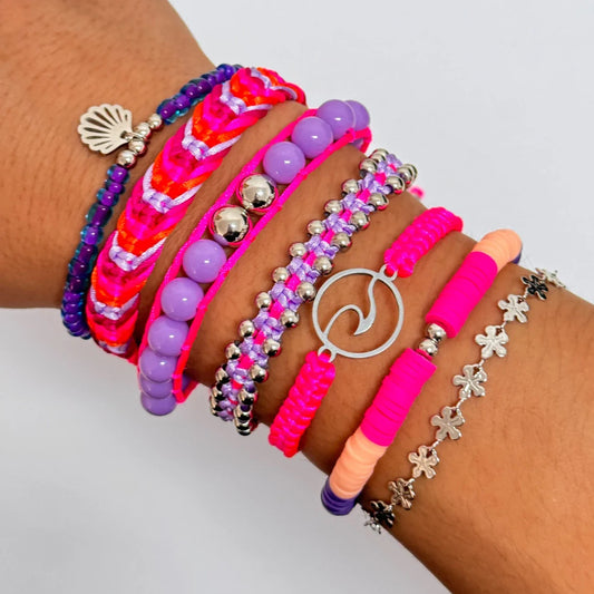 Stacked Rope Bracelets | Stöd bröstcancer