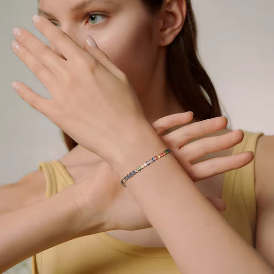 Classy Rhinestoned Bracelet | Stöd bröstcancer